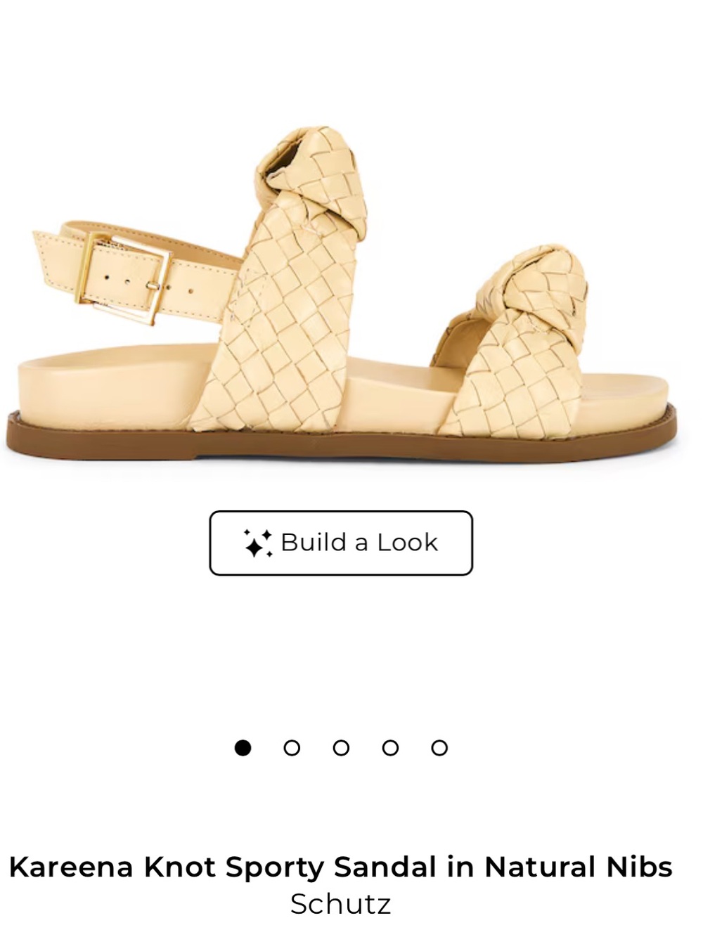 Schutz Kareena Knot Sporty Sandal in Natural Nibs Size 8 Tan Cream